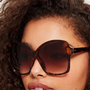 Brown Oversized Square Sunglasses